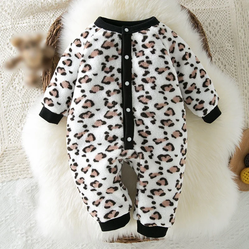 Winter Autumn Leopard Print Long Sleeve Baby Boys Girls Rompers Toddler Kids Warm Playsuit Jumpsuits Baby Clothes 0-24M
Winter Autumn Leopard Print Long Sleeve Baby Boys Girls Rompers Toddler Kids Warm Playsuit Jumpsuits Baby Clothes 0-24M