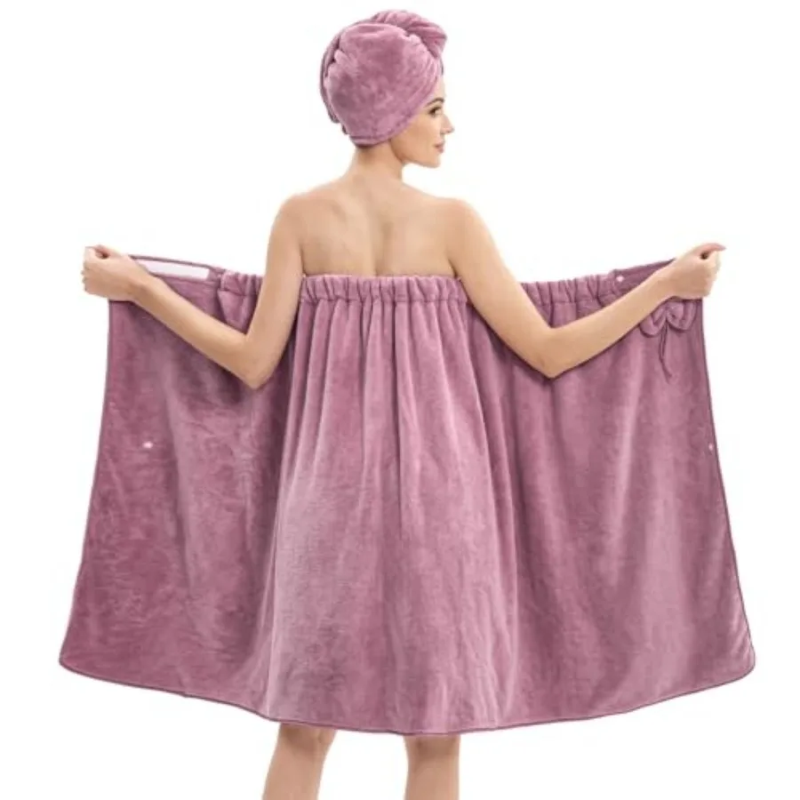 Bath Wrap Towels for Women Adjustable Spa Shower Wrap with Super Absorbent Microfiber, Quick-Dry Body and Hair Towel Set for Ho
Bath Wrap Towels for Women Adjustable Spa Shower Wrap with Super Absorbent Microfiber, Quick-Dry Body and Hair Towel Set for Ho