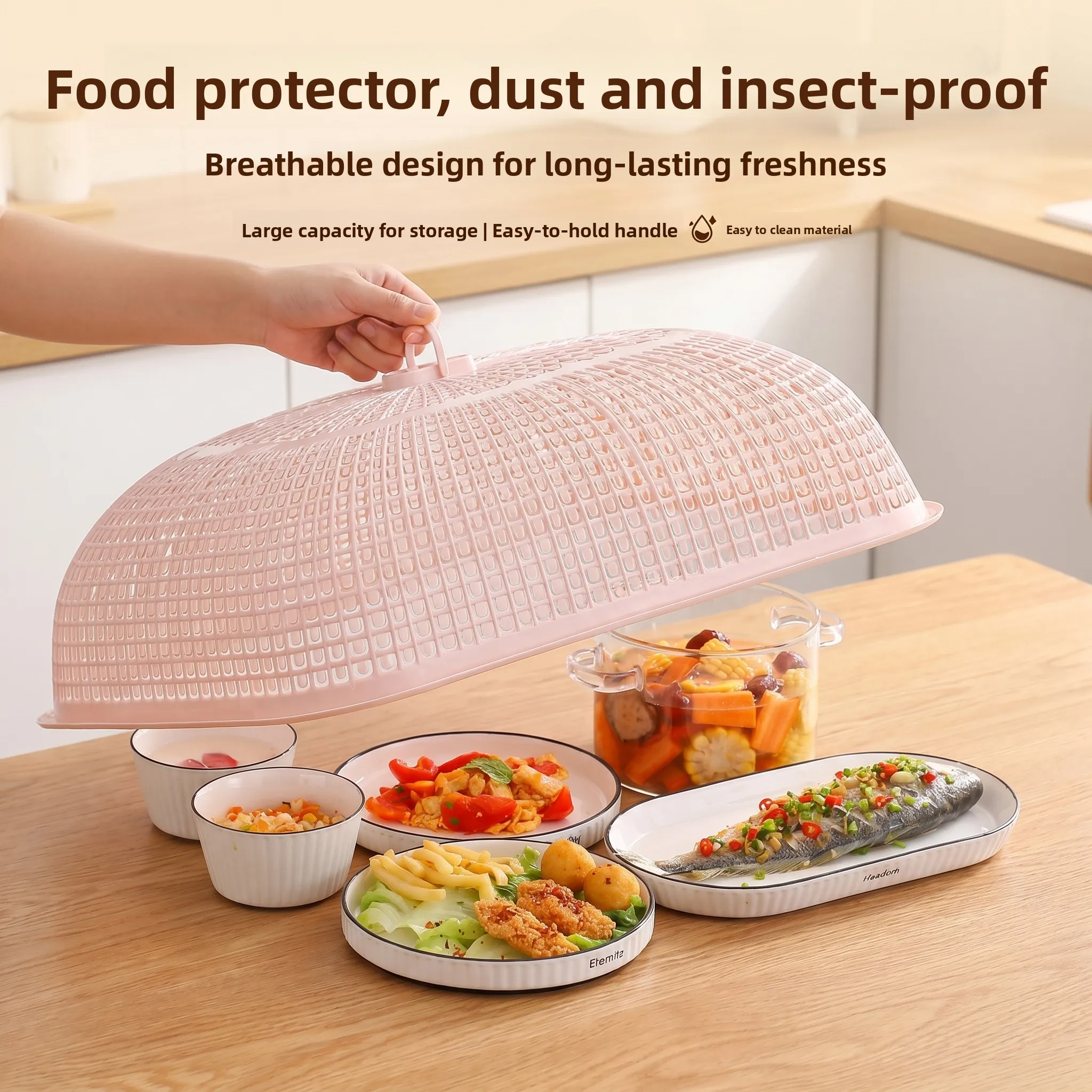 Food Grade Plastic Rectangular Cover Lid Vegetable Cover Breathable Mosquito Proof Fly Proof Dining Table Cover Household Qua...
Food Grade Plastic Rectangular Cover Lid Vegetable Cover Breathable Mosquito Proof Fly Proof Dining Table Cover Household Qua...
