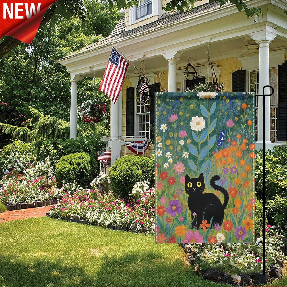1PC, Black Cat Garden Flag Spring Summer Floral Outdoor Decorative Flag Colorful Wildflower Daisy Yard Flag Double Sided Weather Resistant Welcome Garden Banner for Patio Lawn Porch Farmhouse Outside Holiday Decor
1PC, Black Cat Garden Flag Spring Summer Floral Outdoor Decorative Flag Colorful Wildflower Daisy Yard Flag Double Sided Weather Resistant Welcome Garden Banner for Patio Lawn Porch Farmhouse Outside Holiday Decor