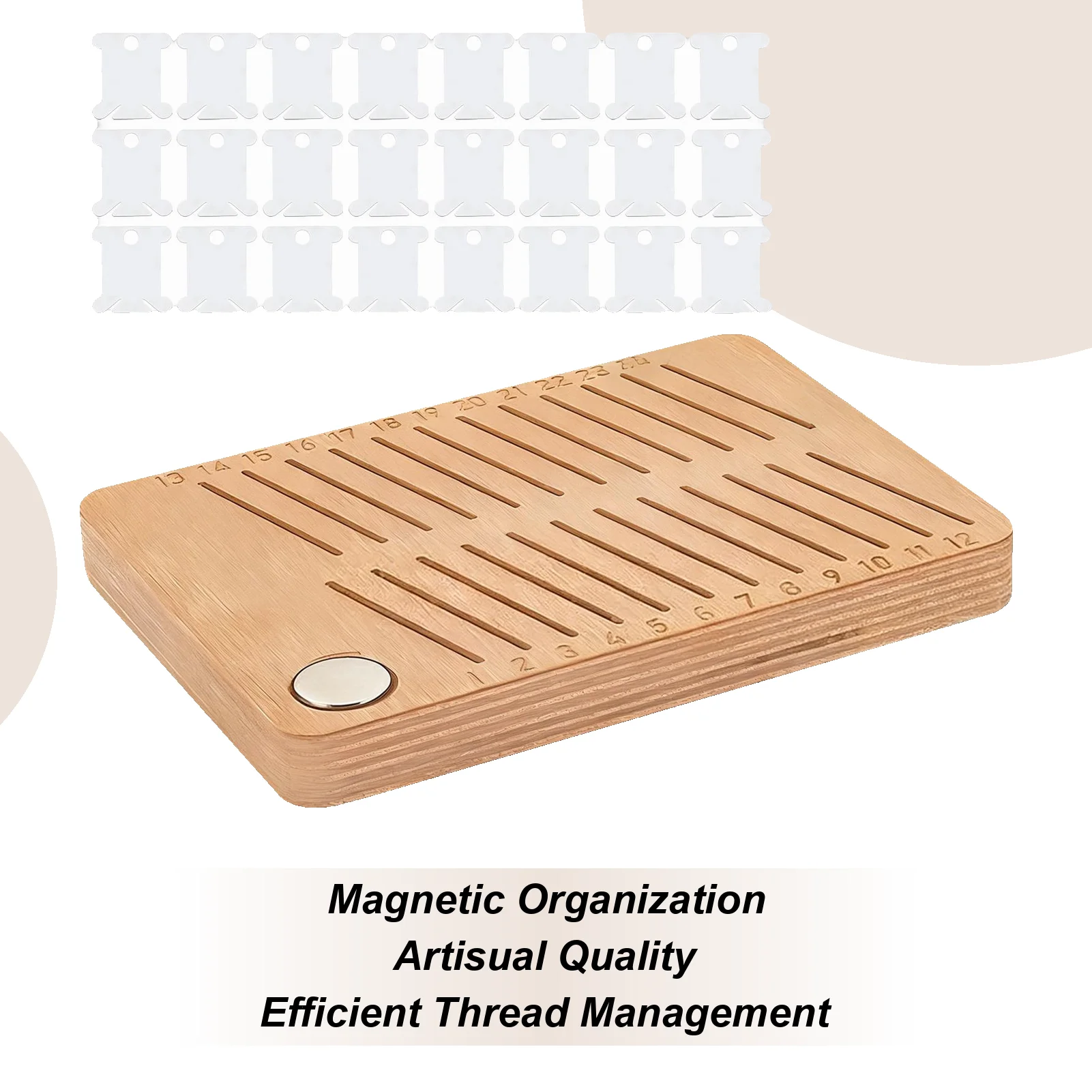 Органайзер для ниток для вышивания, 24 слота, магнитная стойка, лоток, магнитный дизайн, деревянный органайзер для ниток для искусства, шитья, рукоделия
Органайзер для ниток для вышивания, 24 слота, магнитная стойка, лоток, магнитный дизайн, деревянный органайзер для ниток для искусства, шитья, рукоделия