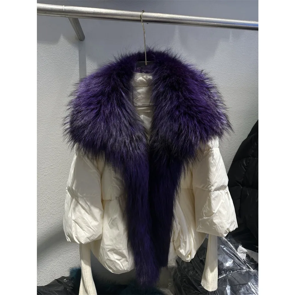 White Duck Down Coat Loose Natural Fox Fur Collar Coat Thick New European Fashion White Duck Down Coat Winter Warm Luxury Coat
White Duck Down Coat Loose Natural Fox Fur Collar Coat Thick New European Fashion White Duck Down Coat Winter Warm Luxury Coat