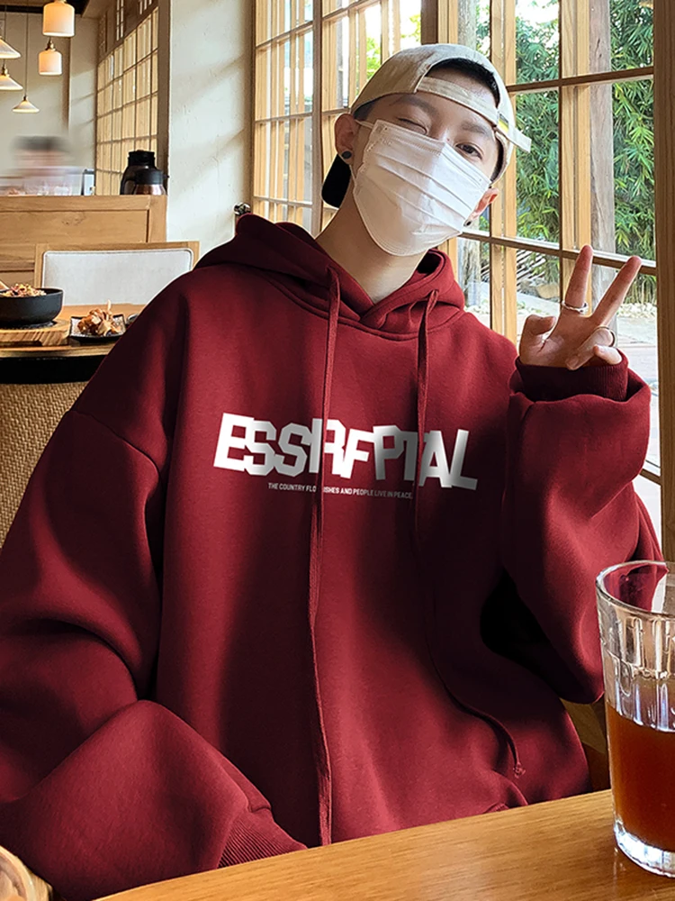 Heavyweight Wine Red Hoodie Men's Loose Fit Large Size Casual American Style Jacket Autumn Trendy Brand Versatile Comfortable
Heavyweight Wine Red Hoodie Men's Loose Fit Large Size Casual American Style Jacket Autumn Trendy Brand Versatile Comfortable