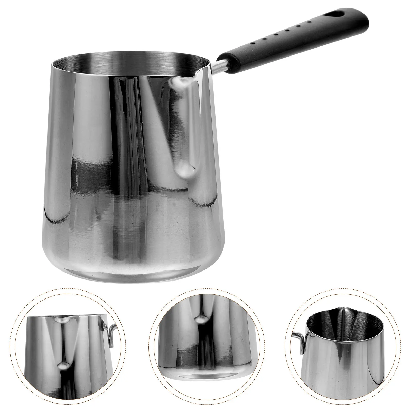 Stainless Steel Small Saucepan with Ergonomic Handle Oil Pouring Spout for Milk Water Butter Caramel Wax Heating Induction Gas
Stainless Steel Small Saucepan with Ergonomic Handle Oil Pouring Spout for Milk Water Butter Caramel Wax Heating Induction Gas