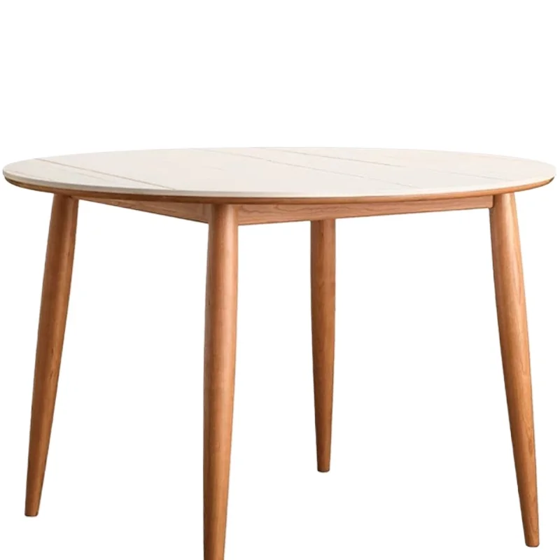Solid wood rock slab dining table for home use Nordic modern simple cherry wood solid wood round dining table
Solid wood rock slab dining table for home use Nordic modern simple cherry wood solid wood round dining table