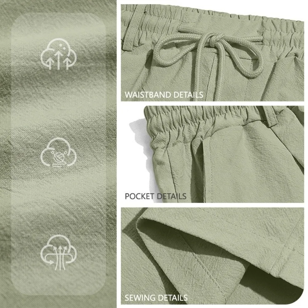 New Elastic Waist Men's Shorts Loose Fit Lightweight Five Quarter Pants Drawstring Quick Dry Sweatpants Casual Wear
New Elastic Waist Men's Shorts Loose Fit Lightweight Five Quarter Pants Drawstring Quick Dry Sweatpants Casual Wear