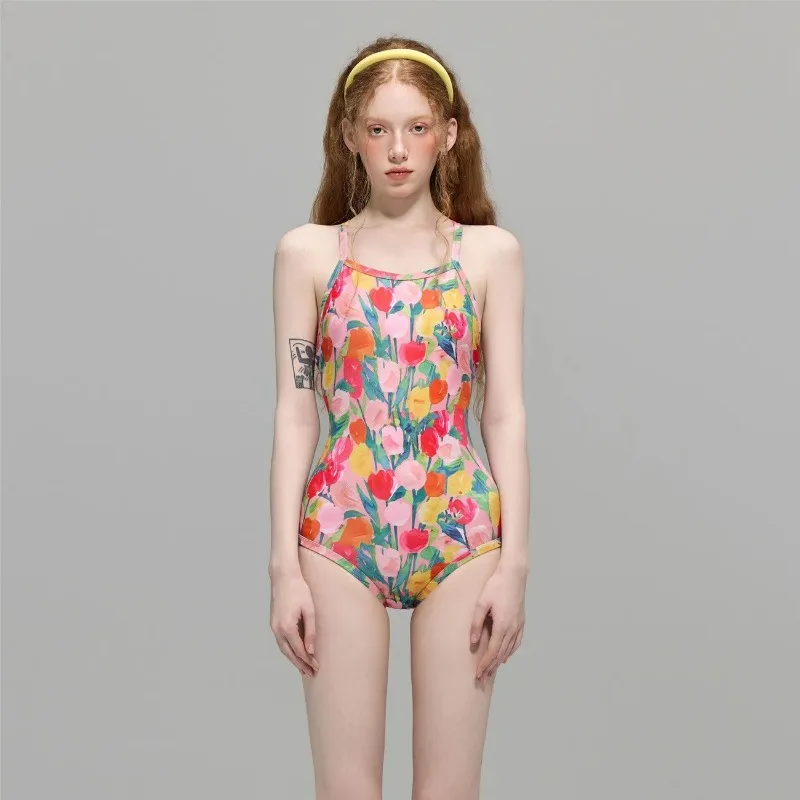 Women Tulip Print One Piece Swimsuit Professional Racing Training Bathing Suit For Pool Hot Spring
Women Tulip Print One Piece Swimsuit Professional Racing Training Bathing Suit For Pool Hot Spring