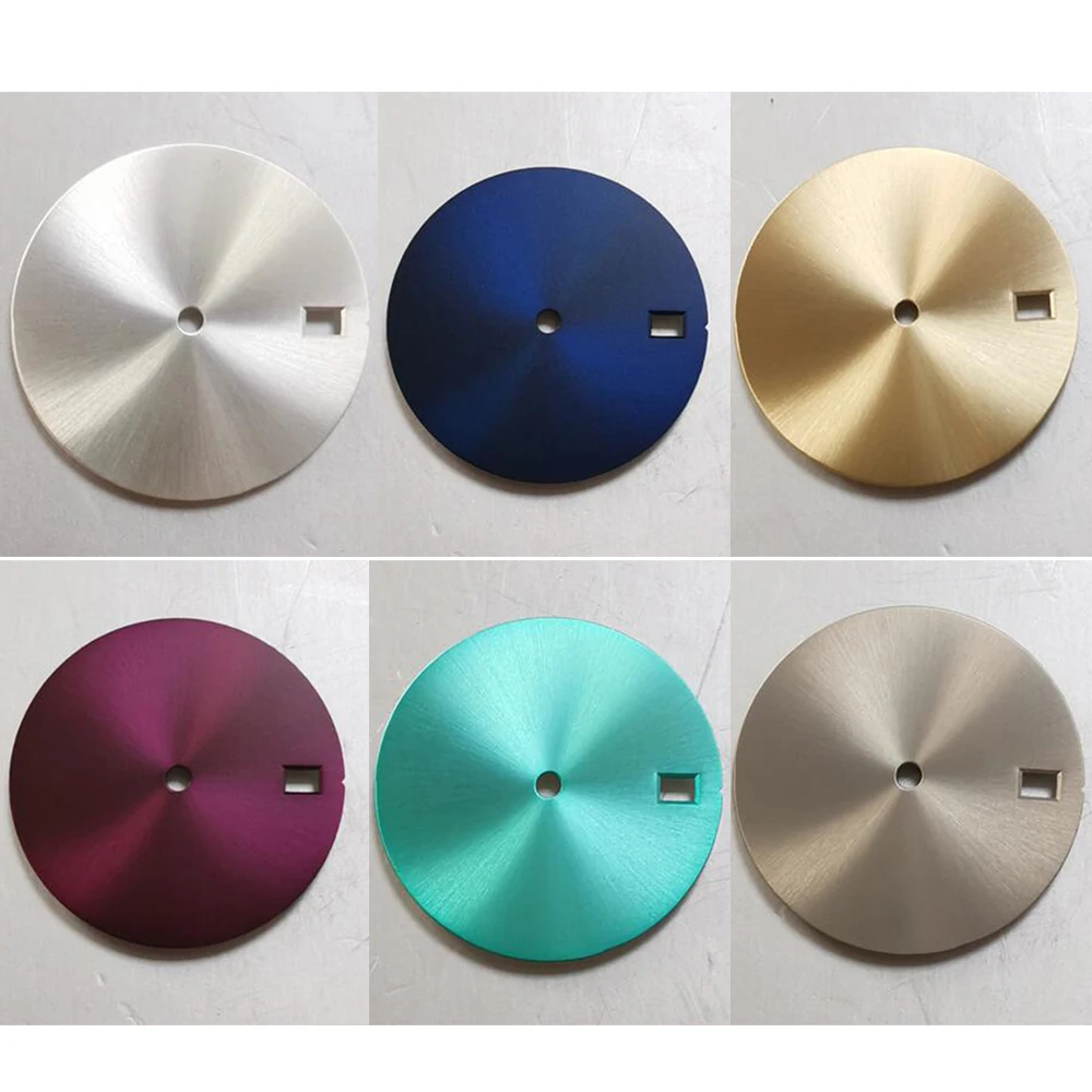 28.5mm Simple Watch Dial Metal No Luminous No Scale Watch Face Solid Color Dial for NH35 NH36 Movement
28.5mm Simple Watch Dial Metal No Luminous No Scale Watch Face Solid Color Dial for NH35 NH36 Movement