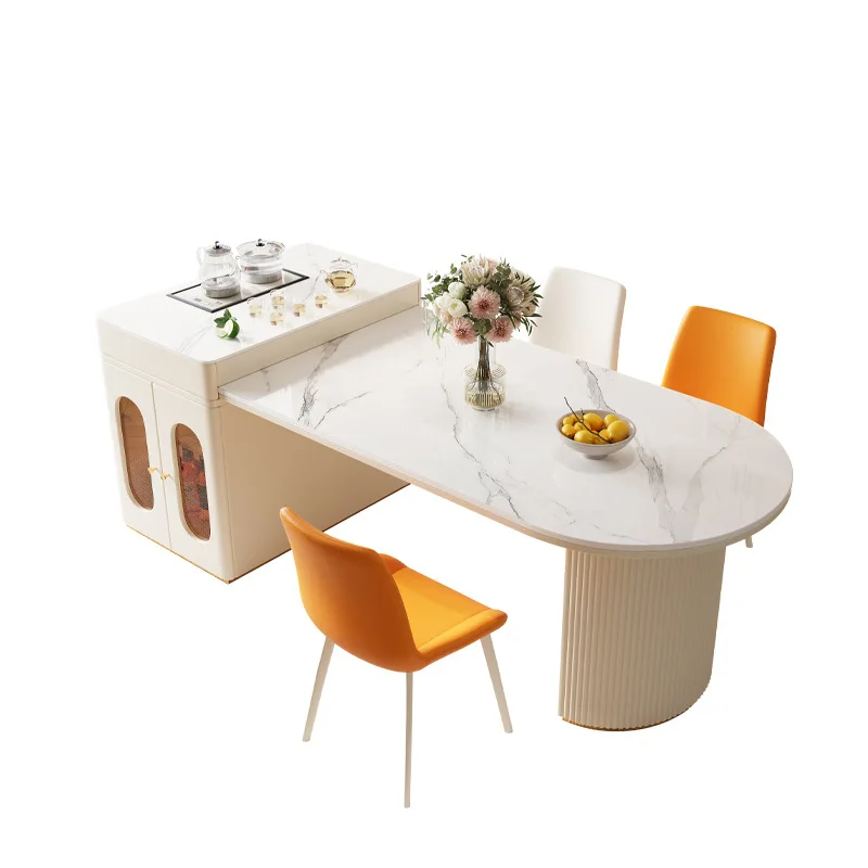 #Modern Simple Luxury Cream Slate Dining Room Furniture Multi-Functional Retractable Storage Island Tea Table Small and Stylish
#Modern Simple Luxury Cream Slate Dining Room Furniture Multi-Functional Retractable Storage Island Tea Table Small and Stylish