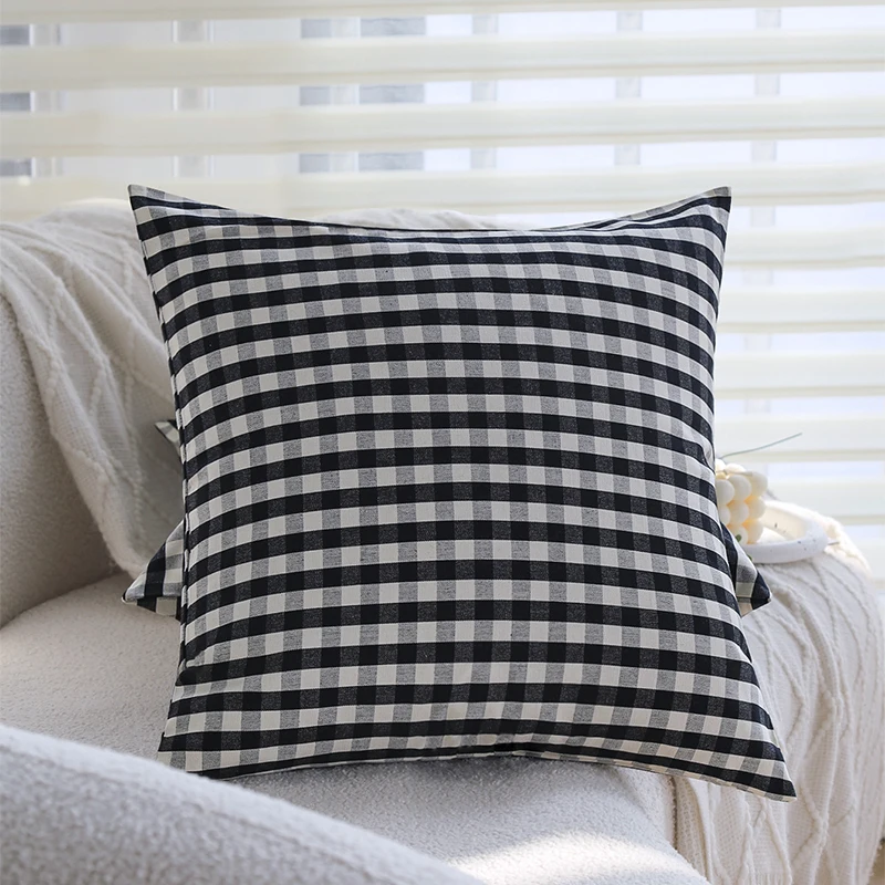 Black Cotton Plaid Cushion Cover 45x45cm Lumbar Pillow Case for Living Room Sofa Decoration Nordic Home Decor Throw Pillow Cover
Black Cotton Plaid Cushion Cover 45x45cm Lumbar Pillow Case for Living Room Sofa Decoration Nordic Home Decor Throw Pillow Cover