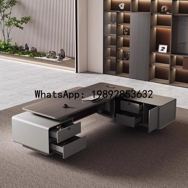 XL High-End Boss Desk Luxury High-Grade Elegant Executive Desk Modern Office Desk and Chair Set
XL High-End Boss Desk Luxury High-Grade Elegant Executive Desk Modern Office Desk and Chair Set