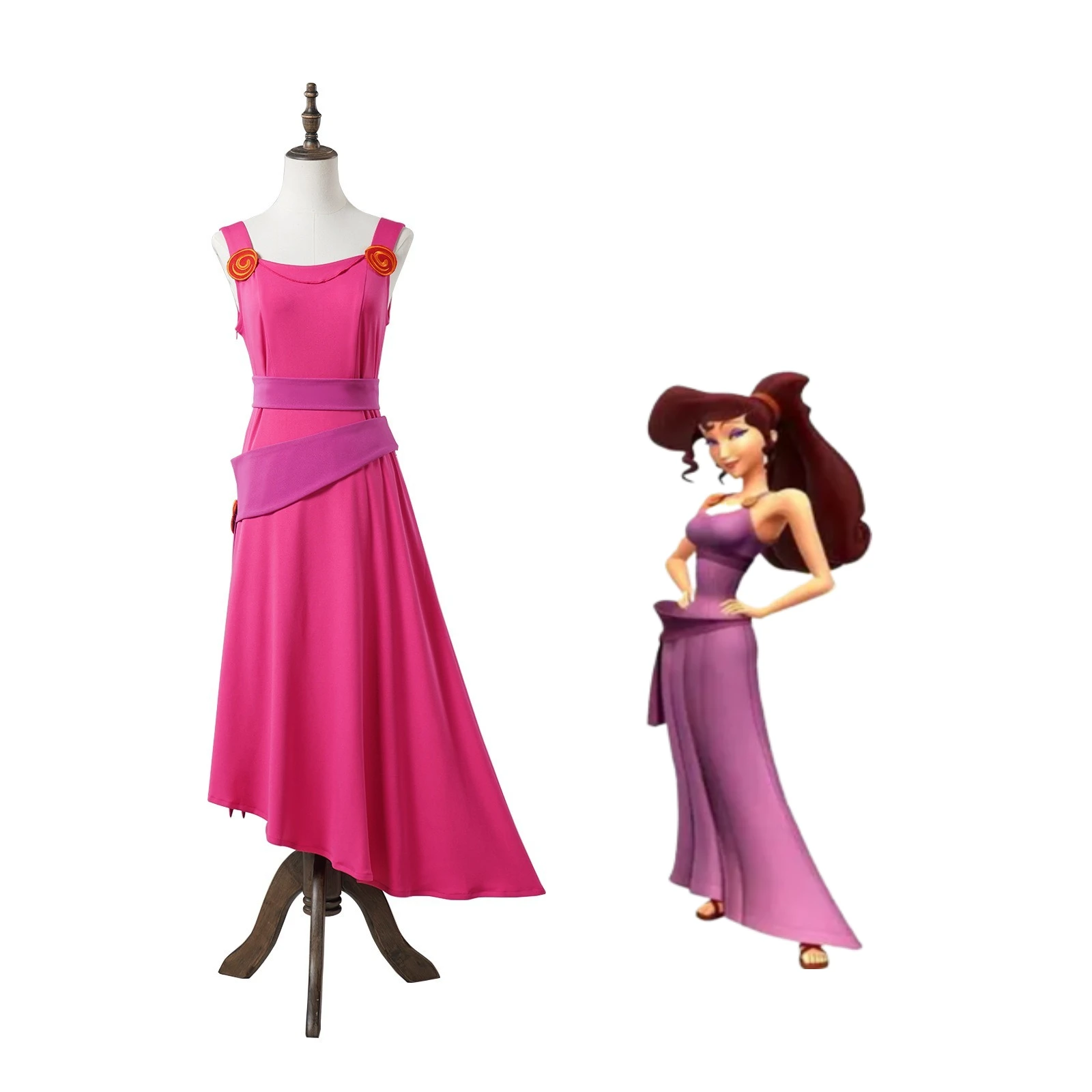 Anime Megara Hades Cosplay Costume Ceremonial Pink Dress with Belt Halloween Carnival Suit for Adult Women Movie Roleplay Suit
Anime Megara Hades Cosplay Costume Ceremonial Pink Dress with Belt Halloween Carnival Suit for Adult Women Movie Roleplay Suit