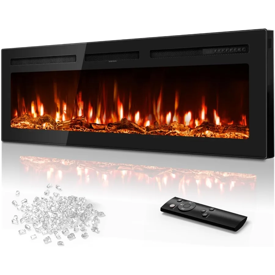 60 Inch Electric Fireplace inWall Recessed and Wall Mounted UltraThin Linear Fireplace Heater with Realistic Flame Effects Dual
60 Inch Electric Fireplace inWall Recessed and Wall Mounted UltraThin Linear Fireplace Heater with Realistic Flame Effects Dual