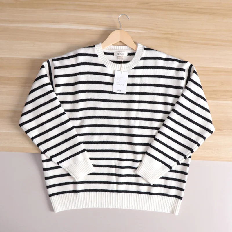 Faionable Lazy Autumn Winter Loose Couple Sle Bla White Striped round Ne Knitted Sweater Long Sve Urban Faion Youth
Faionable Lazy Autumn Winter Loose Couple Sle Bla White Striped round Ne Knitted Sweater Long Sve Urban Faion Youth