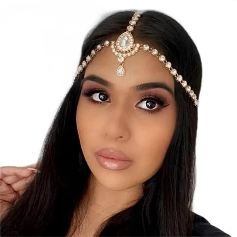 Head Chain Jewelry Boho Rhinetsone Headpiece Indian Accessories for Women
Head Chain Jewelry Boho Rhinetsone Headpiece Indian Accessories for Women