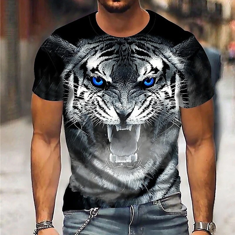 Gold Tiger Cool Print T-shirt Men's Clothing Animal Lover Harajuku Street O-neck T-shirts Trend Graphic Summer Men Sport Tee
Gold Tiger Cool Print T-shirt Men's Clothing Animal Lover Harajuku Street O-neck T-shirts Trend Graphic Summer Men Sport Tee