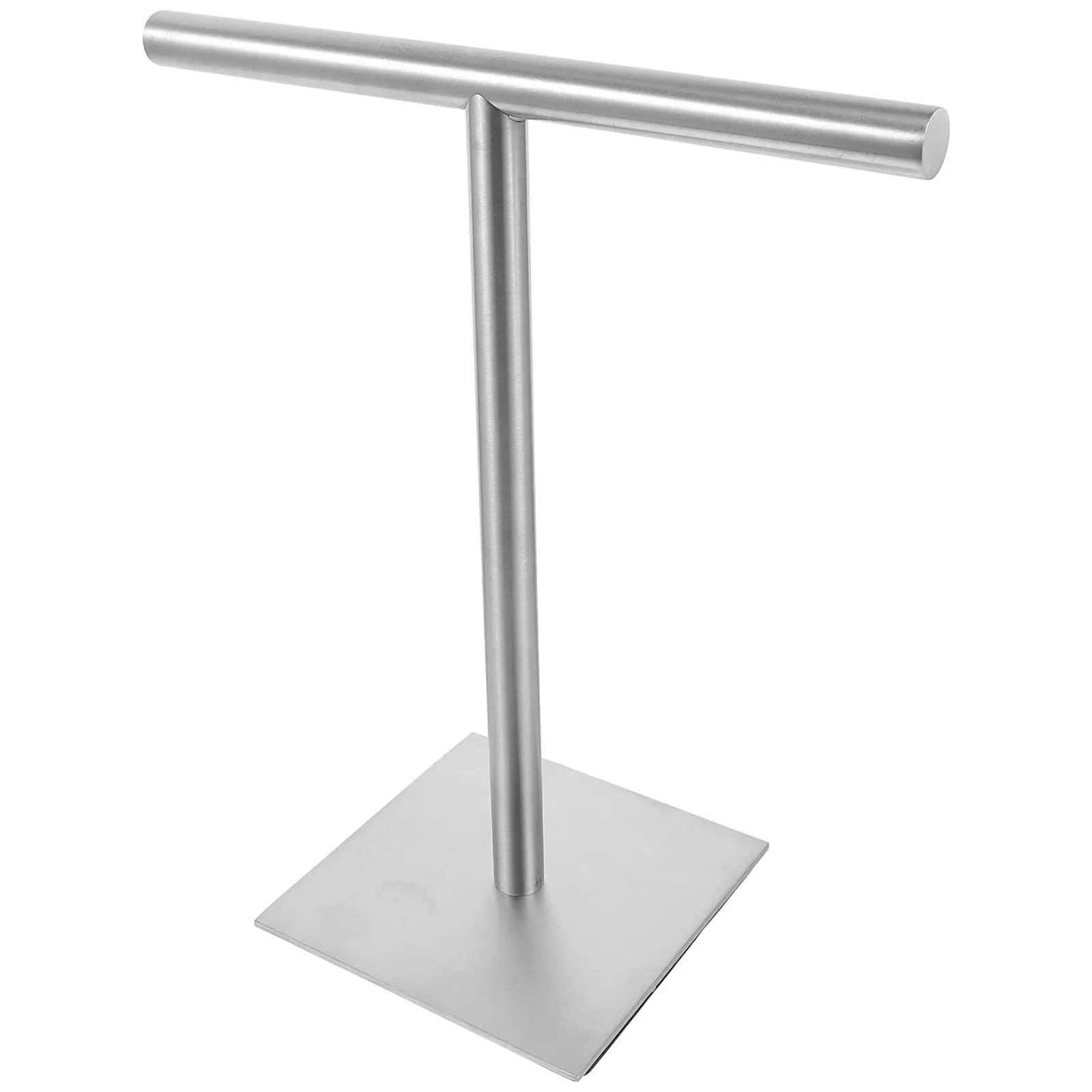 Подставка для полотенец из нержавеющей стали, черный держатель для кухонной столешницы для ванной комнаты, компактная Т-образная основа 
Подставка для полотенец из нержавеющей стали, черный держатель для кухонной столешницы для ванной комнаты, компактная Т-образная основа