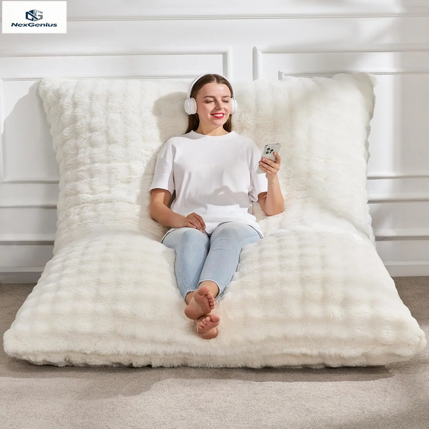 3 in 1 Bean Bag Chair Giant Bean Bag Chairs for Adults with Bubble Cover Convertible Bean Bag Floor Cushion with Machine Washabl
3 in 1 Bean Bag Chair Giant Bean Bag Chairs for Adults with Bubble Cover Convertible Bean Bag Floor Cushion with Machine Washabl