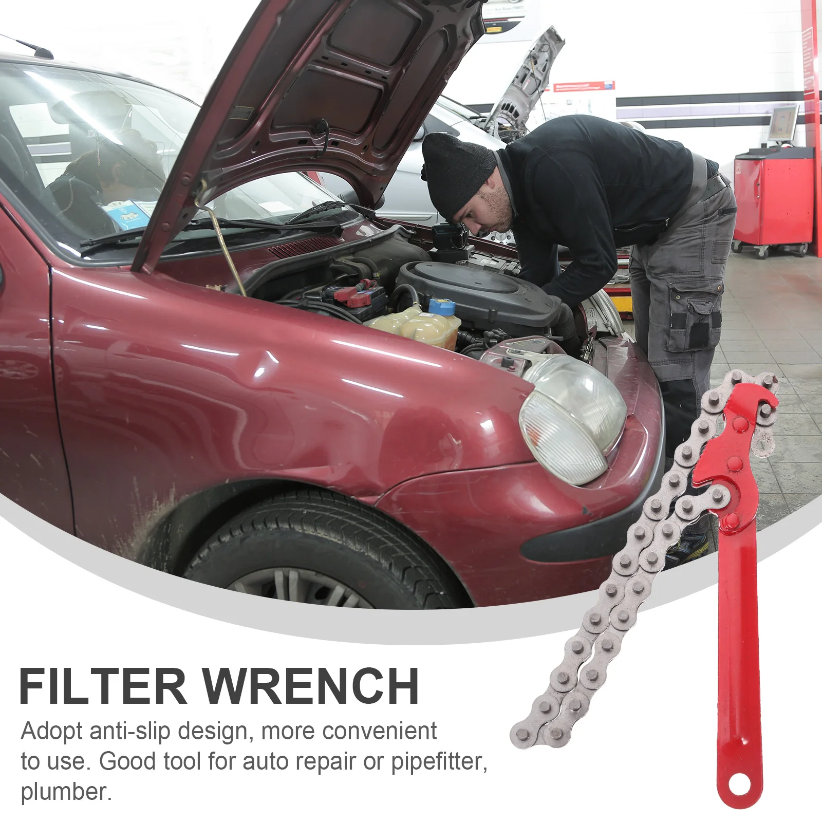 Adjustable Chain Oil Filter Motorcycle Wrench Carbon Steel Forged Ergonomic Grip Compact Lightweight Auto Repair Plumbing Tool
Adjustable Chain Oil Filter Motorcycle Wrench Carbon Steel Forged Ergonomic Grip Compact Lightweight Auto Repair Plumbing Tool
