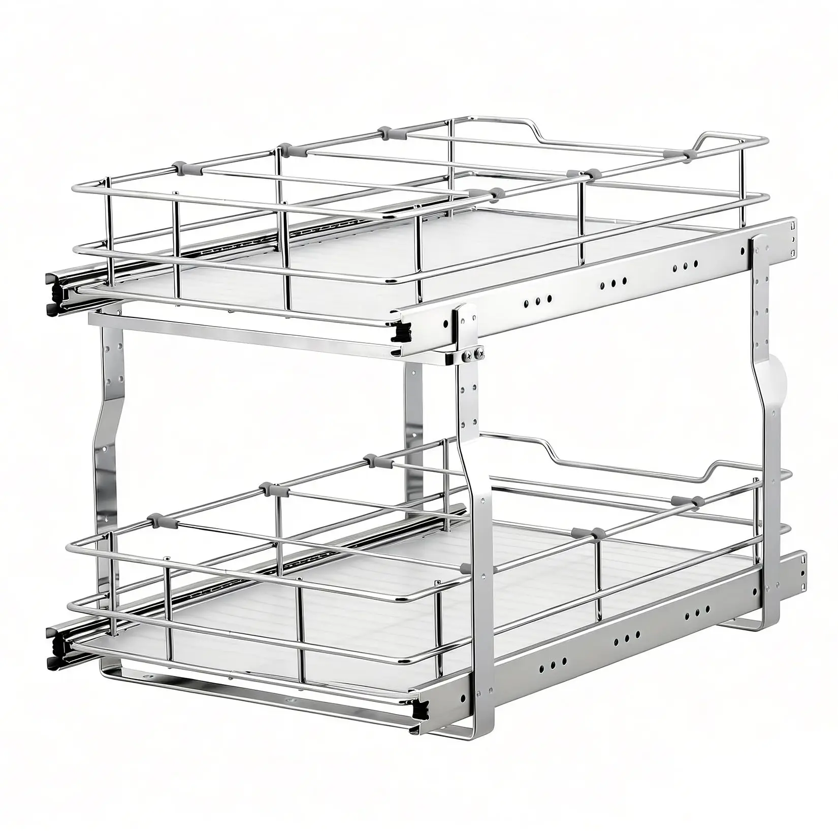 Kitchen Cabinet Pull-Out Basket - Metal Pull-Out Drawer, Double Layer Slide Rail, Sliding Drawer
Kitchen Cabinet Pull-Out Basket - Metal Pull-Out Drawer, Double Layer Slide Rail, Sliding Drawer