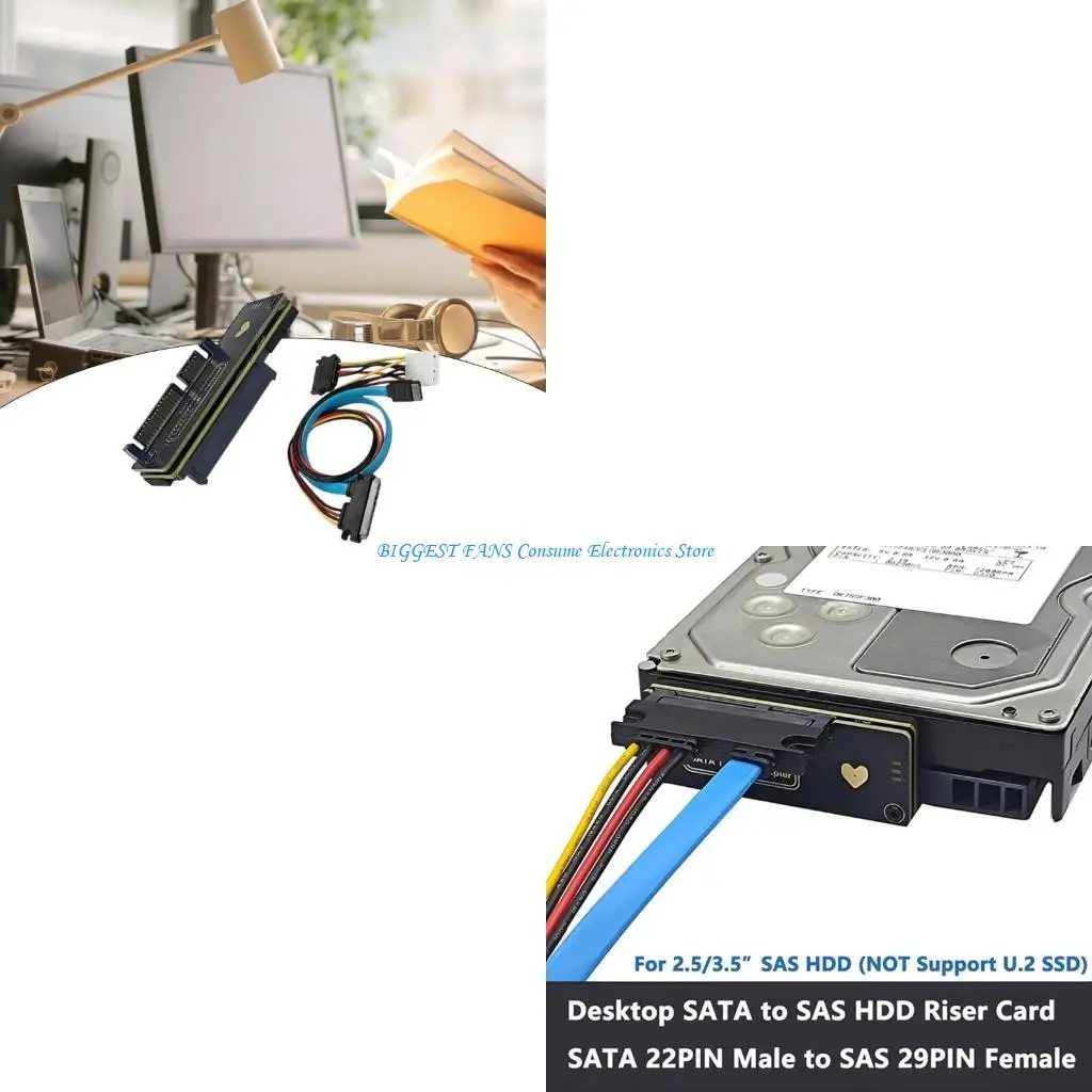 Portable 22Pin to 29Pin Converter SATA3.0 to 29Pin Risers Card Extension Cable Motherboards Adapter Support 2.5"
Portable 22Pin to 29Pin Converter SATA3.0 to 29Pin Risers Card Extension Cable Motherboards Adapter Support 2.5"