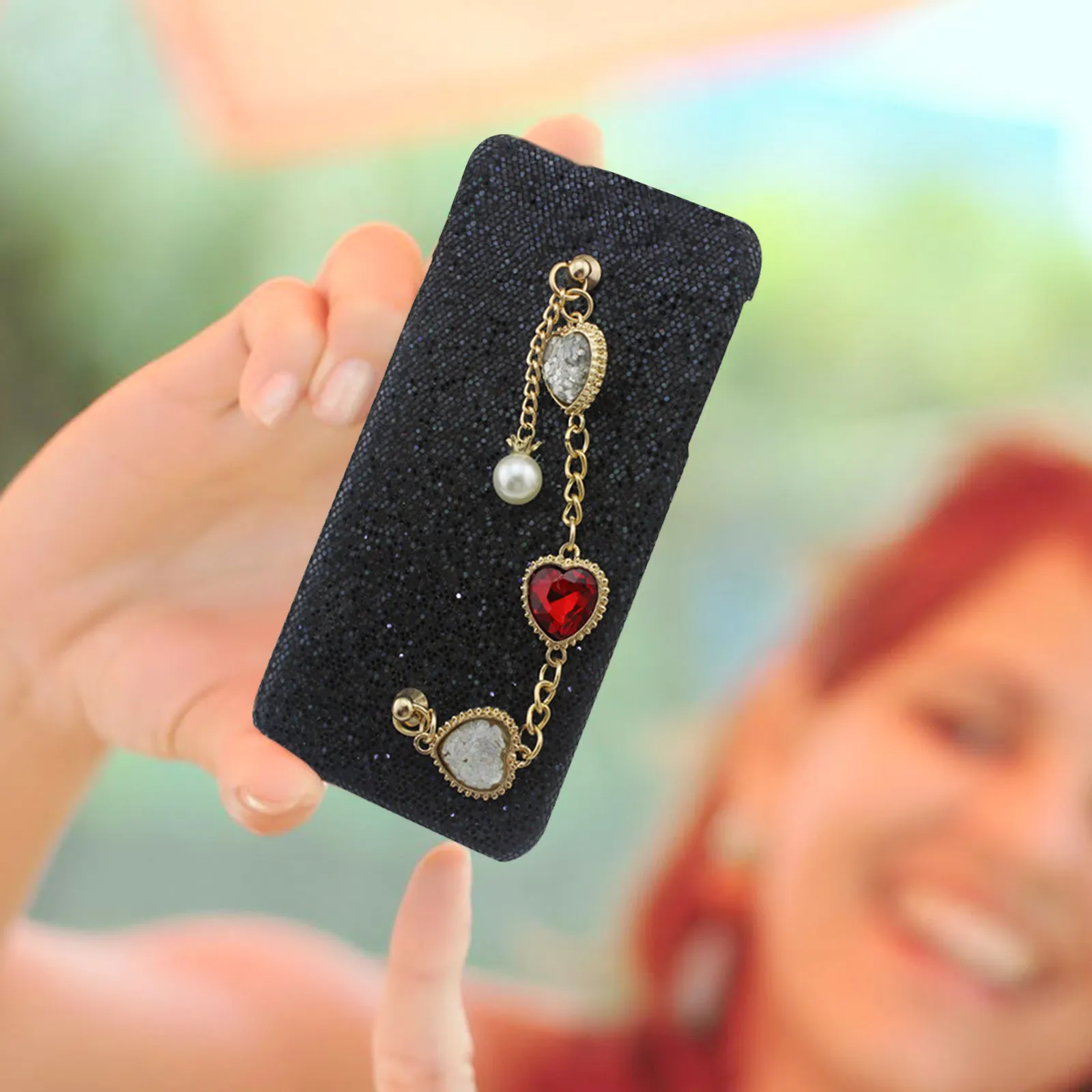 2Pcs Heart Jewelry Bracelet Phone Case Finger Chain DIY Wrist Strap with Fine Details Natural Decoration Stylish Matching
2Pcs Heart Jewelry Bracelet Phone Case Finger Chain DIY Wrist Strap with Fine Details Natural Decoration Stylish Matching