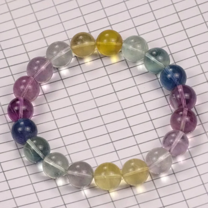 Natural Fluorite Bracelet, Single Strand, Contrasting Candy Colors, Fashionable
Natural Fluorite Bracelet, Single Strand, Contrasting Candy Colors, Fashionable