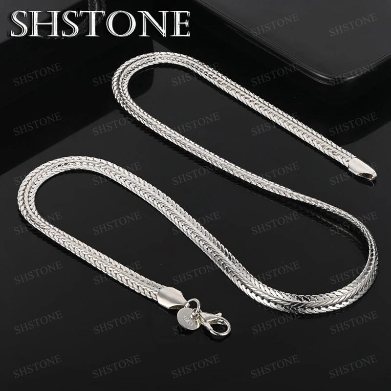 Fashion Simple Accessories 925 Sterling Silver Necklace For Men Women Silver Trend Jewelry Party Gifts Wholesale 6MM Snake Chain
Fashion Simple Accessories 925 Sterling Silver Necklace For Men Women Silver Trend Jewelry Party Gifts Wholesale 6MM Snake Chain