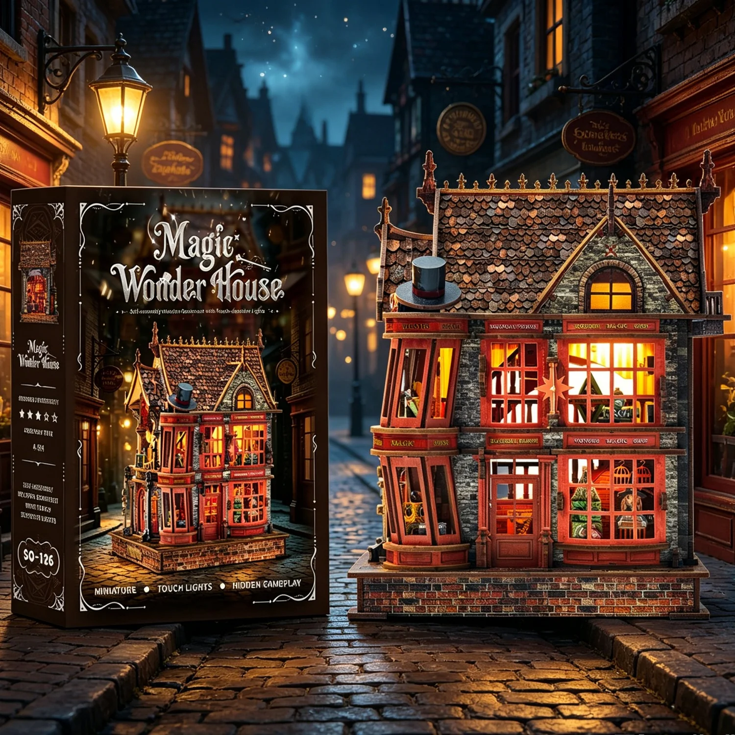 DIY Magic Wonder House Miniature House Kit,Wooden Wizard Dollhouse Kits For Adults,Furnished Magical Model Gift With Touch Light
DIY Magic Wonder House Miniature House Kit,Wooden Wizard Dollhouse Kits For Adults,Furnished Magical Model Gift With Touch Light
