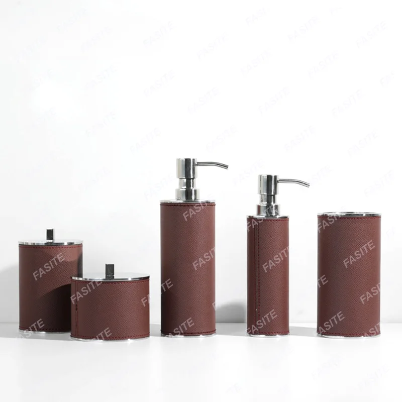 Modern Simple Creative Preparation of Leather Metal Bathroom Decoration Model Room Hotel Club Bathroom Decoration
Modern Simple Creative Preparation of Leather Metal Bathroom Decoration Model Room Hotel Club Bathroom Decoration