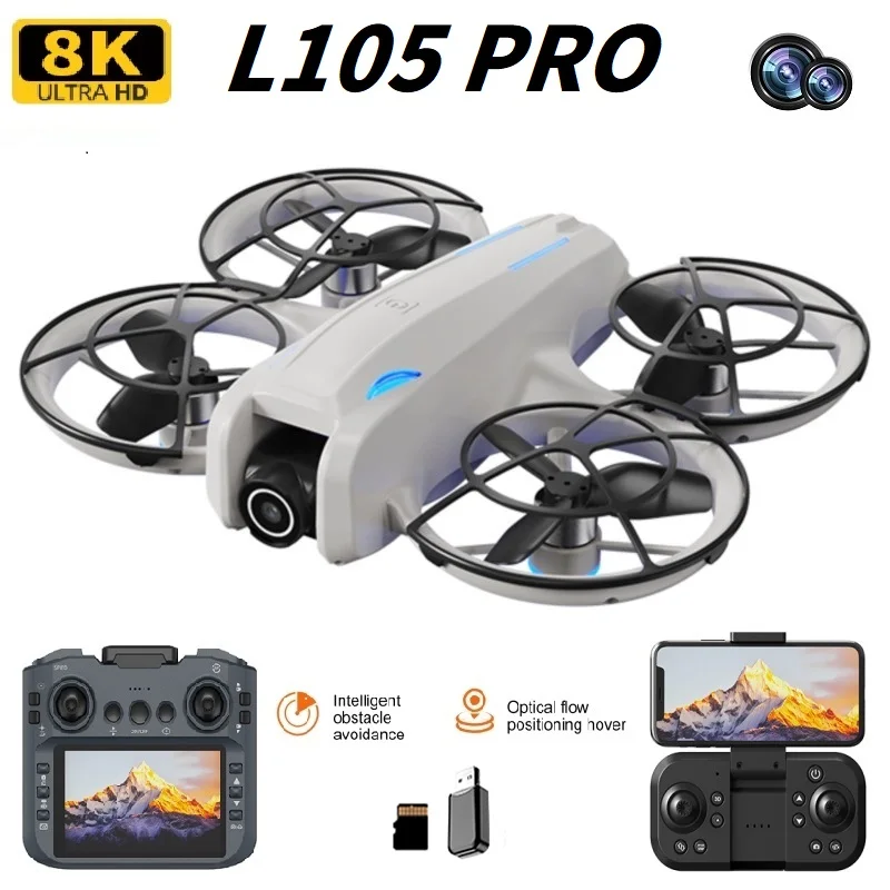Дрон L105 PRO профессиональный, 8K HD, с двойной камерой, бесщеточный, с оптическим позиционированием, FPV, БПЛА, с ЖК-дисплеем на пульте управления, квадрокоптер, игрушка, подарок
Дрон L105 PRO профессиональный, 8K HD, с двойной камерой, бесщеточный, с оптическим позиционированием, FPV, БПЛА, с ЖК-дисплеем на пульте управления, квадрокоптер, игрушка, подарок