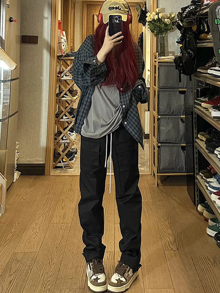 American High Street Sle Men's Retro Workwear Pants Straight Leg Cargo Trousers with Bules Casual Faion Spring Autumn
American High Street Sle Men's Retro Workwear Pants Straight Leg Cargo Trousers with Bules Casual Faion Spring Autumn