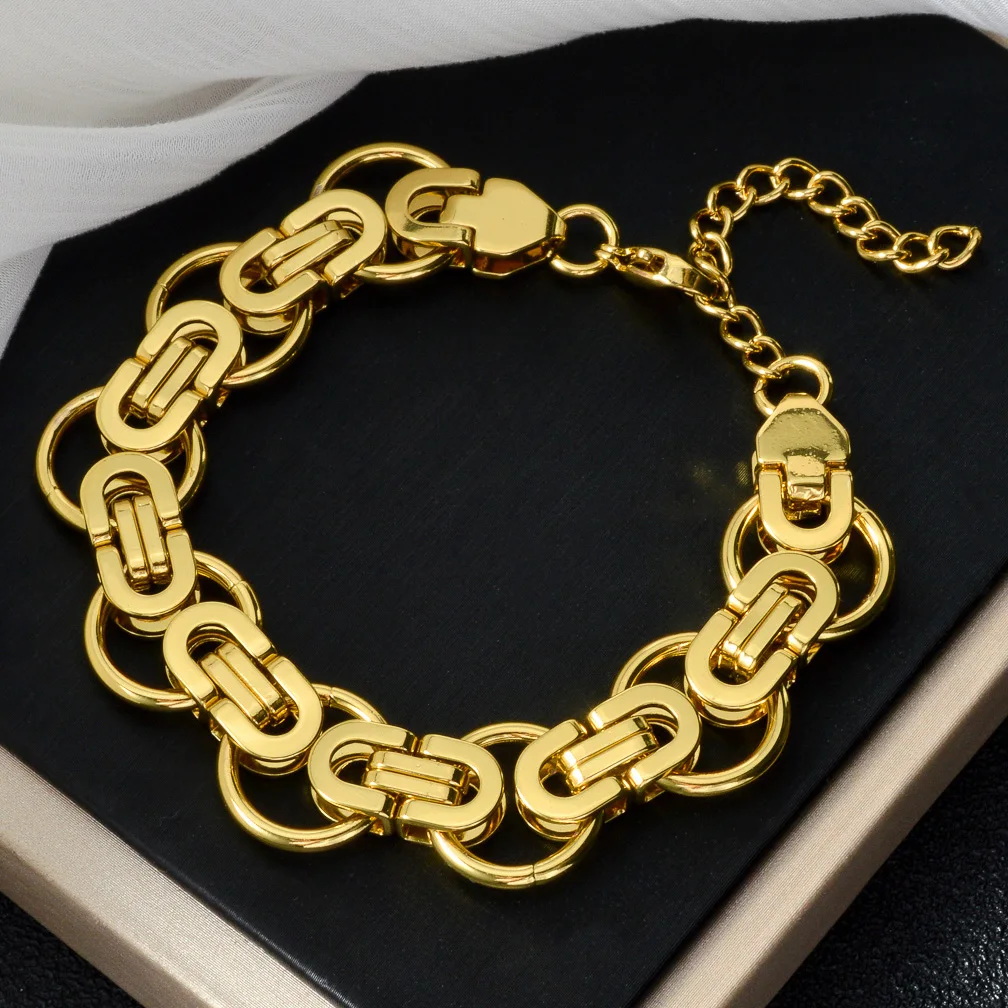 Link Chain Bracelets for Women Gold Color Stainless Steel Vintage Jewelry Minimalist Adjustable Bracelets for Female
Link Chain Bracelets for Women Gold Color Stainless Steel Vintage Jewelry Minimalist Adjustable Bracelets for Female