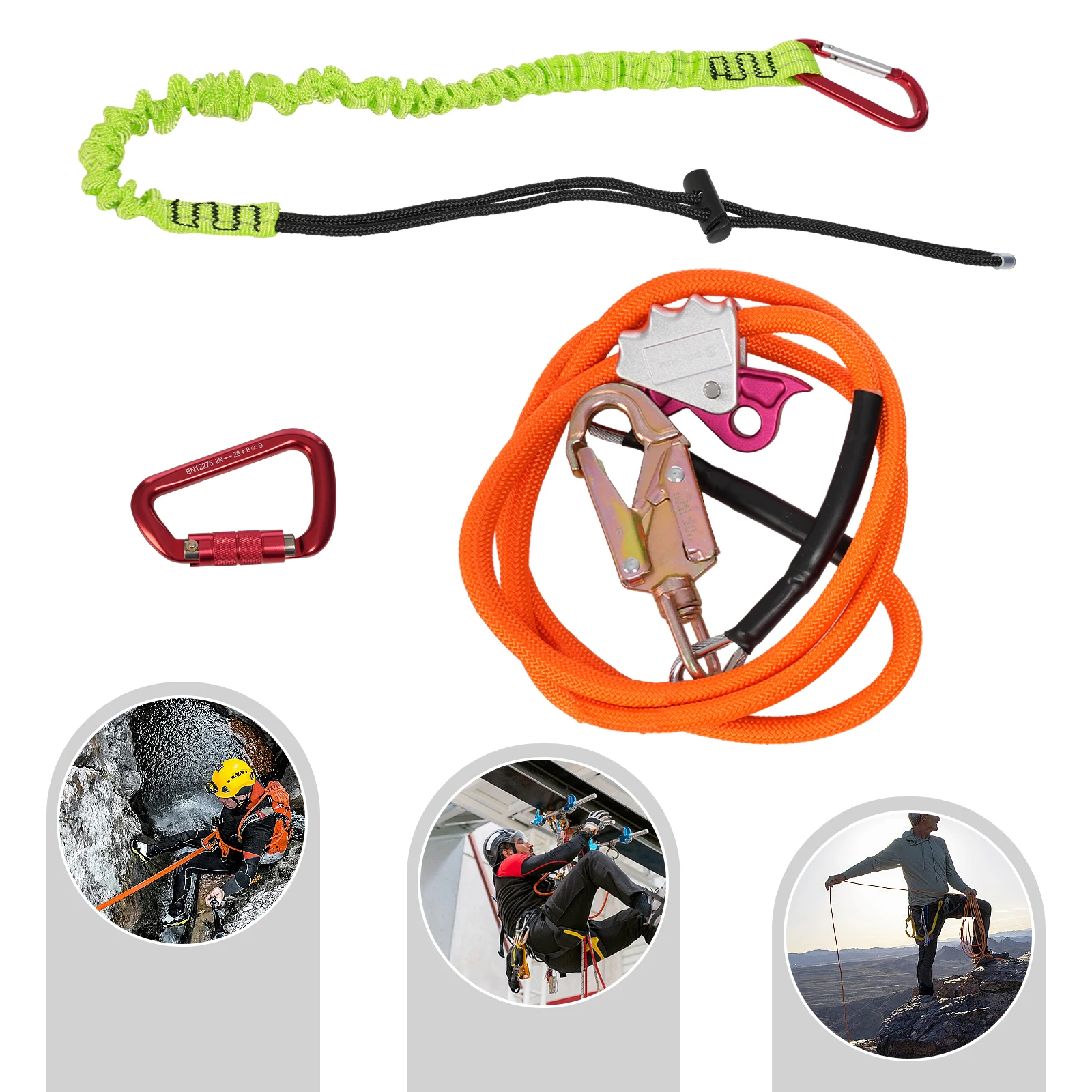 Sling Tree Descent Sling Rope 5/8 Inches -8 Feet/14 Feet with Triple Locking Carabiner Adjuster Orange/For Climbing Rescue
Sling Tree Descent Sling Rope 5/8 Inches -8 Feet/14 Feet with Triple Locking Carabiner Adjuster Orange/For Climbing Rescue