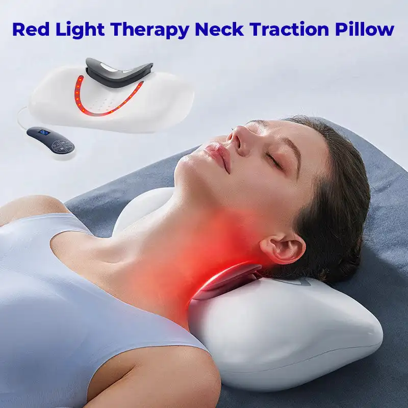 Red Light Therapy Neck Traction Pillow 220V Electric Neck Massager for neck ERGONOMIC CURVE DESIGN THREE SMART MODES
Red Light Therapy Neck Traction Pillow 220V Electric Neck Massager for neck ERGONOMIC CURVE DESIGN THREE SMART MODES