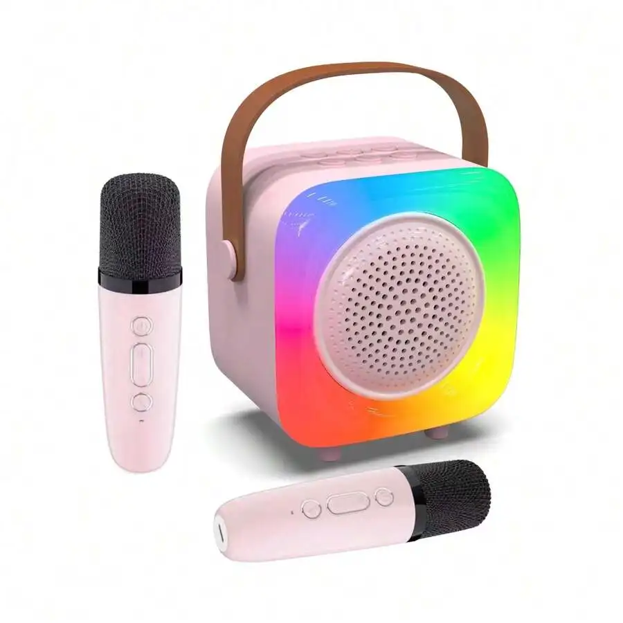 3-In-1 Portable Mini Speaker Set With 2 Wireless Microphones - USB Rechargeable, Wireless Speaker For Birthday Parties And Famil
3-In-1 Portable Mini Speaker Set With 2 Wireless Microphones - USB Rechargeable, Wireless Speaker For Birthday Parties And Famil