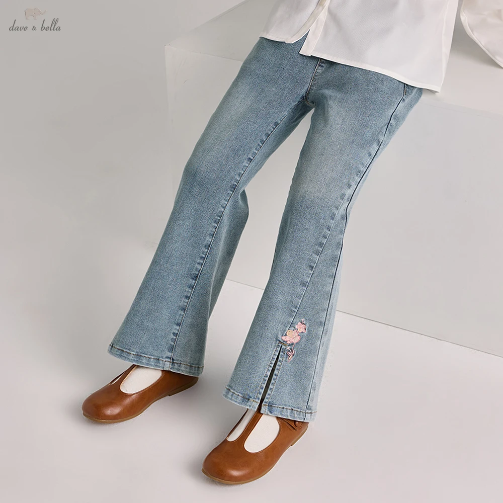 Dave Bella Spring Girl's Embroidery Pants Fashion Casual Elastic Waist Bootcut Jeans Trousers Kids Flare Formal Party DK1260340
Dave Bella Spring Girl's Embroidery Pants Fashion Casual Elastic Waist Bootcut Jeans Trousers Kids Flare Formal Party DK1260340