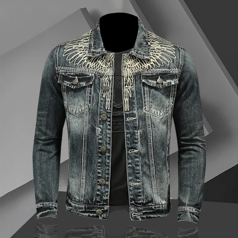 Y2K Retro Denim Jacket High Street Trendy Embroidered Lapel Motorcycle Jacket Loose Casual Fashion Versatile Men's Clothing
Y2K Retro Denim Jacket High Street Trendy Embroidered Lapel Motorcycle Jacket Loose Casual Fashion Versatile Men's Clothing