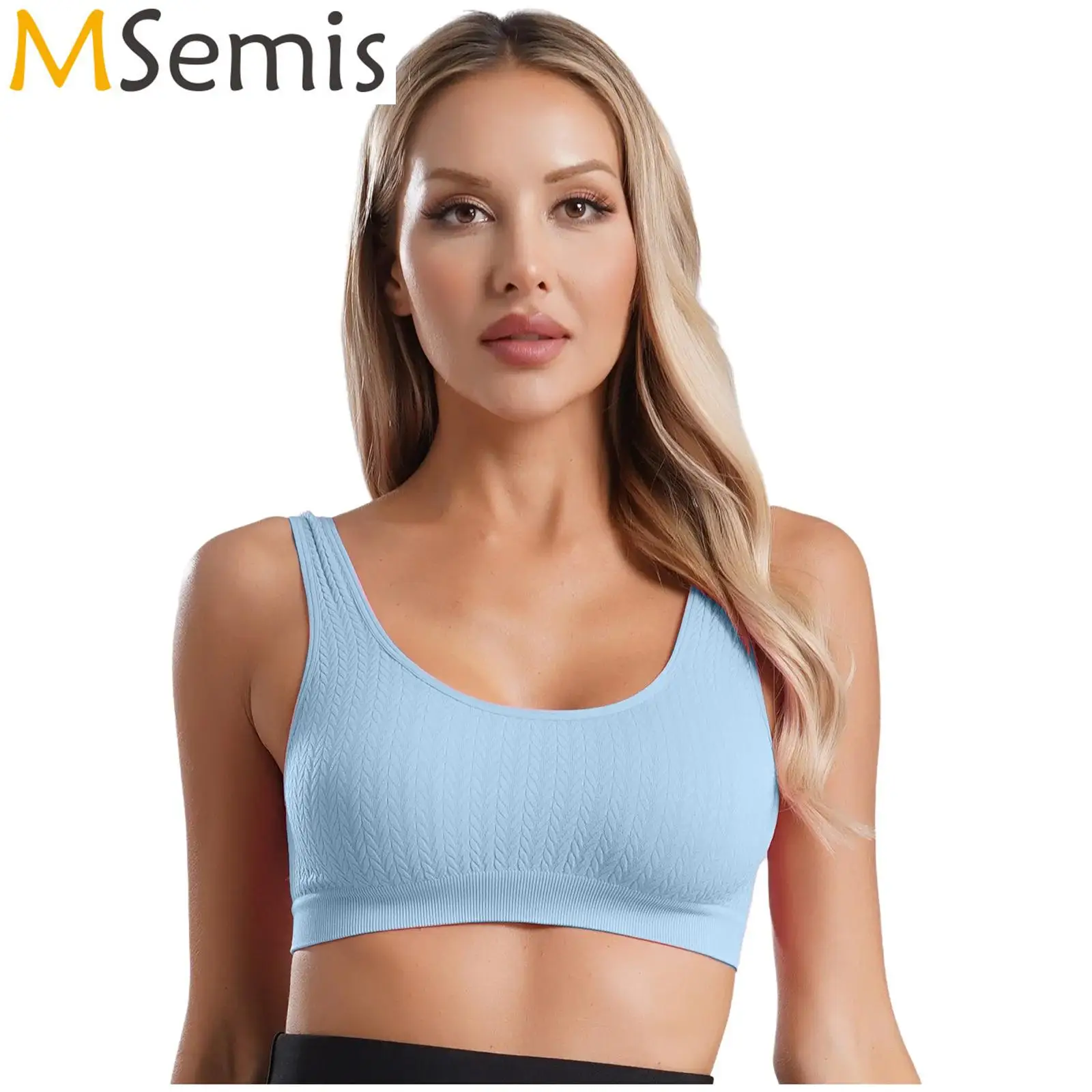Womens Fashion Rib Knit Sports Yoga Bra Vest U Neck Sleeveless Crop Tank Top Sportswear Workout Exercise Yoga Fitness
Womens Fashion Rib Knit Sports Yoga Bra Vest U Neck Sleeveless Crop Tank Top Sportswear Workout Exercise Yoga Fitness
