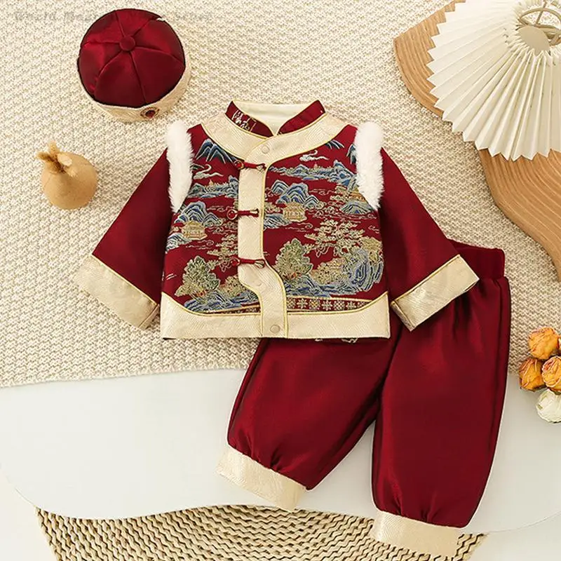 Baby Kids Festival New Year's Clothing Winter Thicken Tang Suit Traditional Chinese One-Year-Old Costume Hanfu Oriental Costumes
Baby Kids Festival New Year's Clothing Winter Thicken Tang Suit Traditional Chinese One-Year-Old Costume Hanfu Oriental Costumes