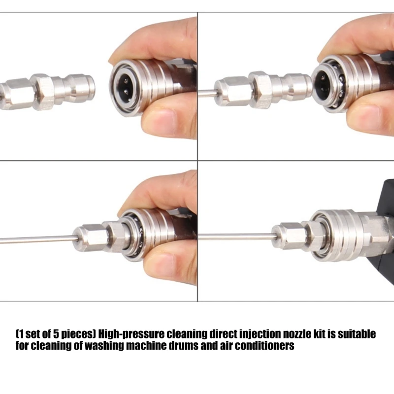 5Pcs High Pressure Cleaning Washer Nozzle For Washing Machine Drum And Air Conditioner Deep Cleaning Stainless Steel M4YD
5Pcs High Pressure Cleaning Washer Nozzle For Washing Machine Drum And Air Conditioner Deep Cleaning Stainless Steel M4YD