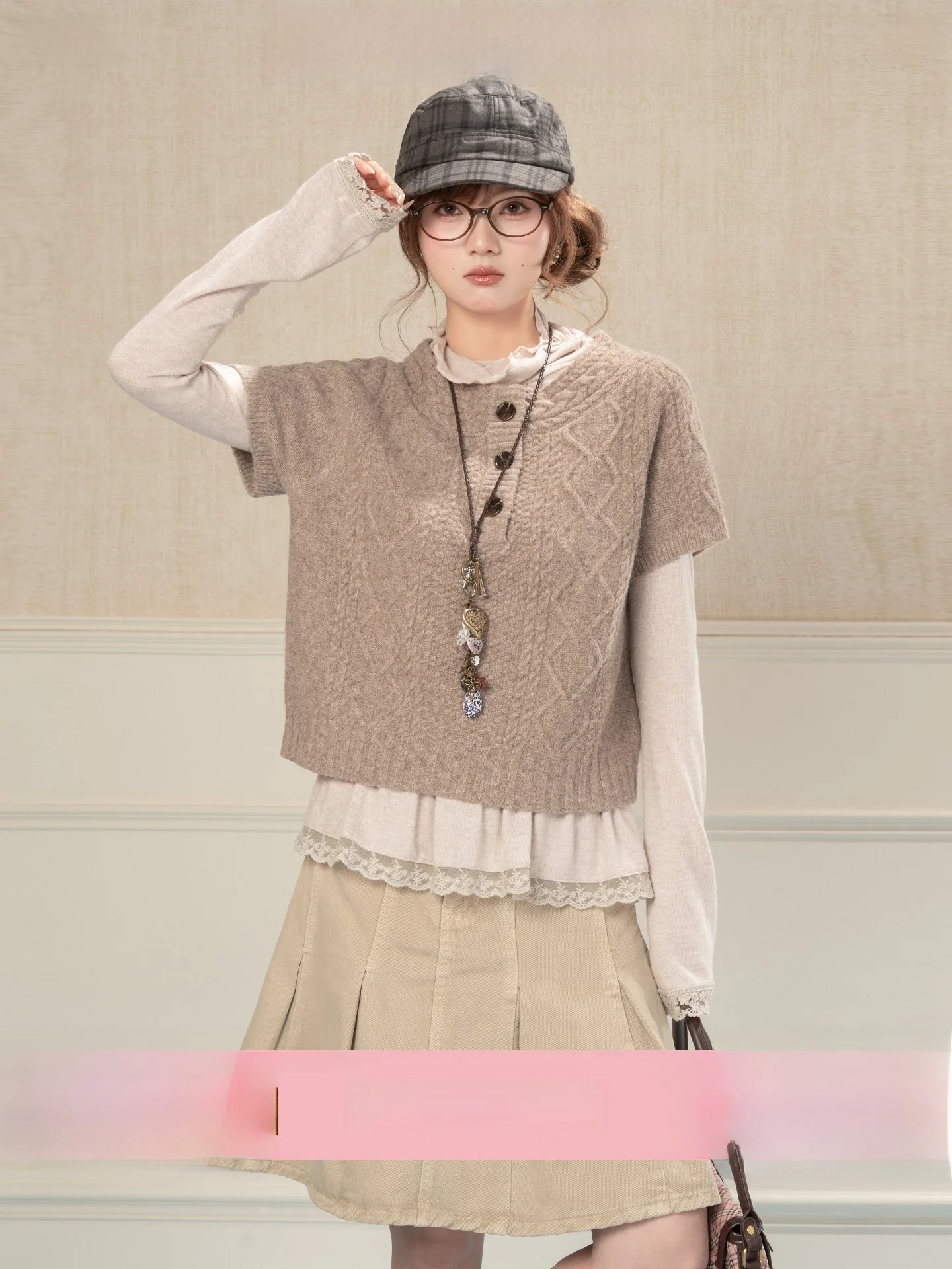 Heynew Retro Knitted ort Sve Sweater Women's Spring New Sle Layering Outerwear Knob Twist Flower Design Top
Heynew Retro Knitted ort Sve Sweater Women's Spring New Sle Layering Outerwear Knob Twist Flower Design Top