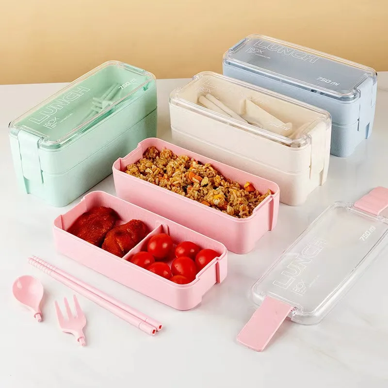 Portable Lunch Box for Kids with Fork and Spoon Plastic Double Layer Microwave Bento Boxes Dinnerware Set Food Storage Container
Portable Lunch Box for Kids with Fork and Spoon Plastic Double Layer Microwave Bento Boxes Dinnerware Set Food Storage Container