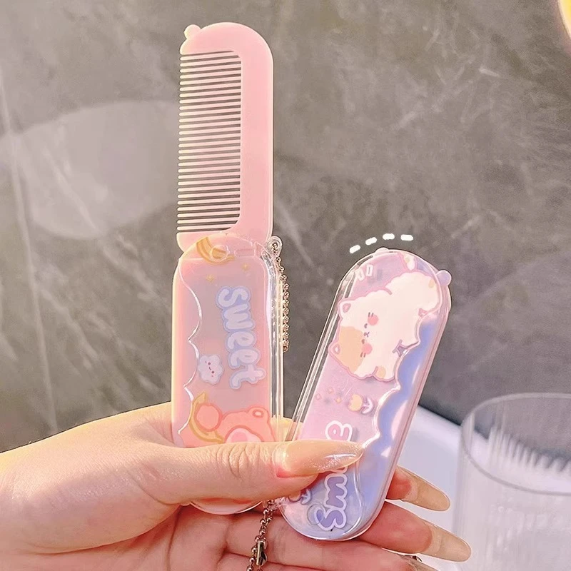 Portable Folding Comb and Mirror Set Cute Cartoon Design with Cover for Bangs Styling Travel Purse Essential Students Kids Gift
Portable Folding Comb and Mirror Set Cute Cartoon Design with Cover for Bangs Styling Travel Purse Essential Students Kids Gift