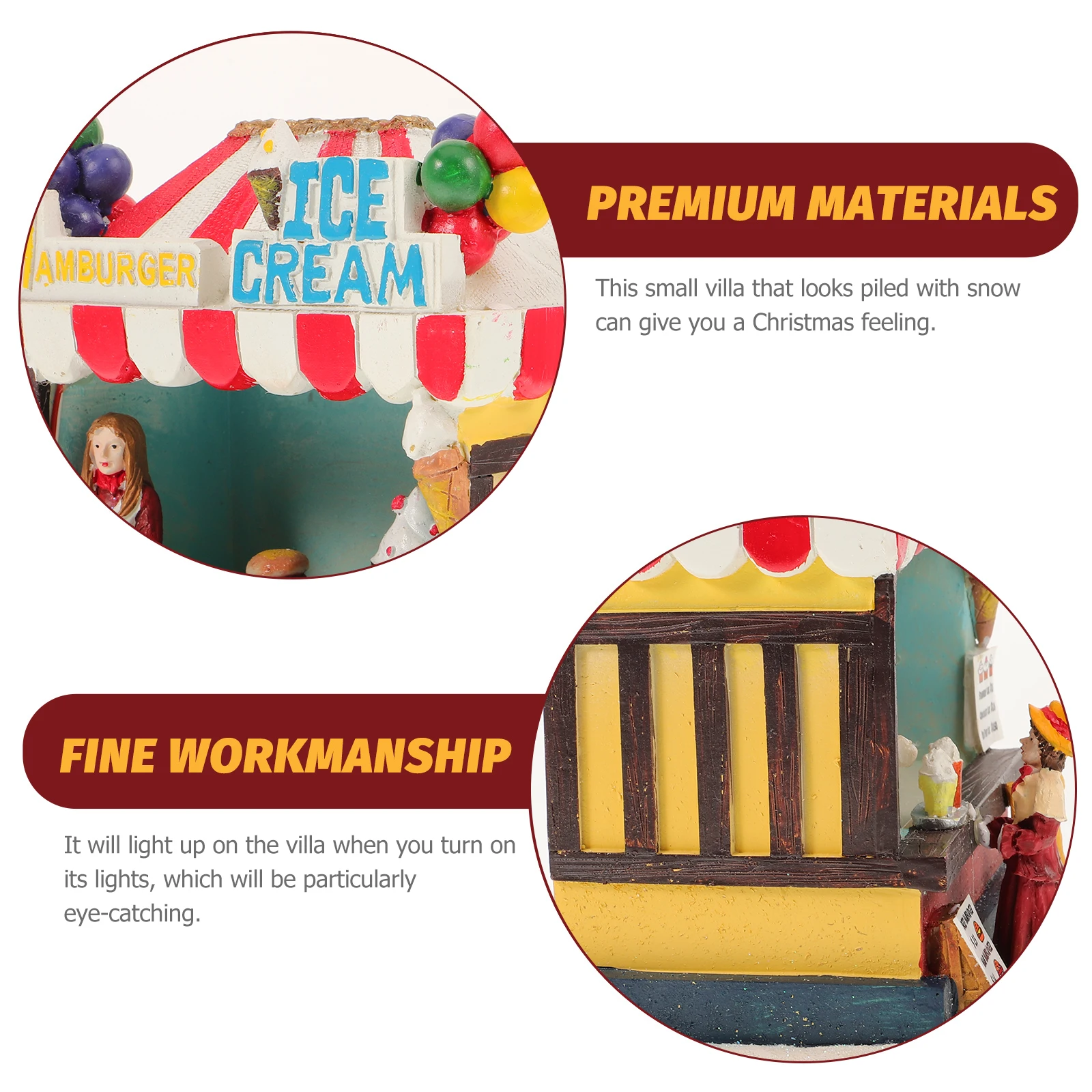 LED Light Resin Christmas Small Snow Covered Villa for Romantic Atmosphere in Festive Parties Christmas LED Light
LED Light Resin Christmas Small Snow Covered Villa for Romantic Atmosphere in Festive Parties Christmas LED Light