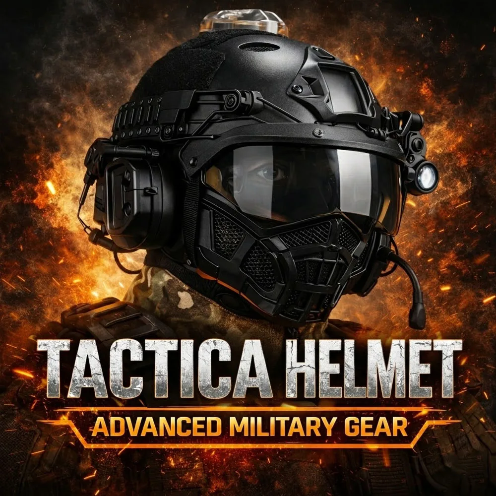 FAST Basic Tactical Helmet Scorpion Mask Set,with Airsoft Half-Face Gel Mesh Mask Headset Flip-Up Goggles for Hunting Paintball
FAST Basic Tactical Helmet Scorpion Mask Set,with Airsoft Half-Face Gel Mesh Mask Headset Flip-Up Goggles for Hunting Paintball