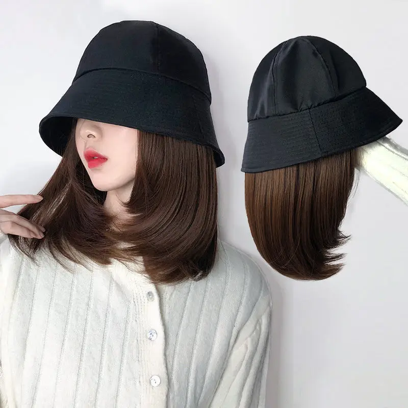 Women's Bucket Hat One-piece Fashion Short Inner Buckle Collarbone Hair Black Fisherman Hat In Stock Wholesale
Women's Bucket Hat One-piece Fashion Short Inner Buckle Collarbone Hair Black Fisherman Hat In Stock Wholesale