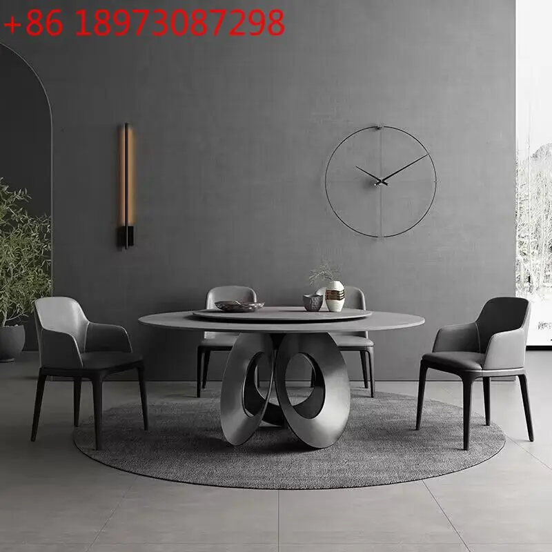 Hotel light luxury marble round table and chair combination modern simple household dining table
Hotel light luxury marble round table and chair combination modern simple household dining table
