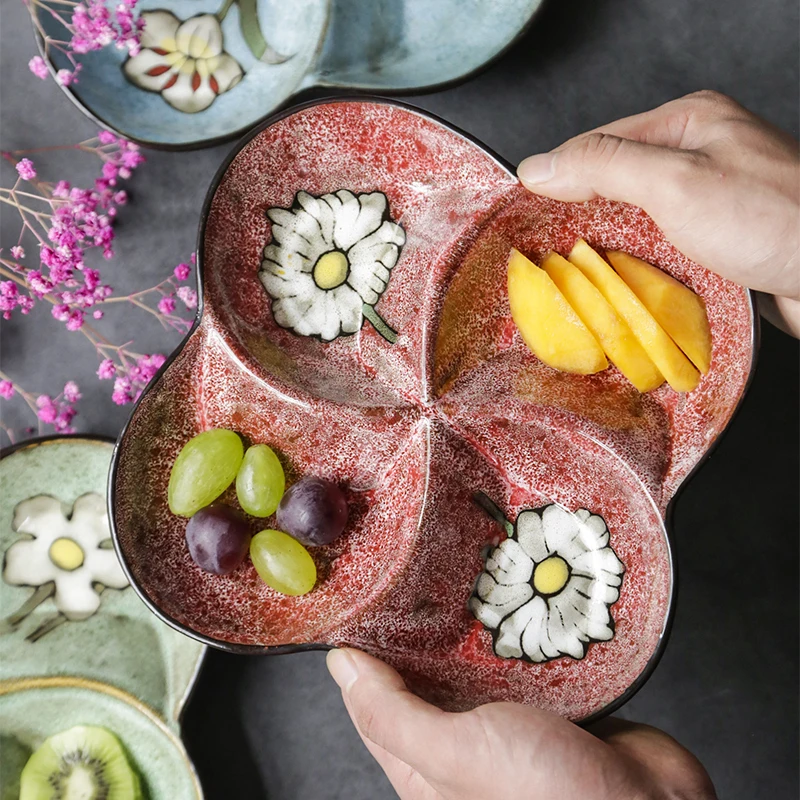 OMK Japanese Style Ceramic Four Grid Plate Creative Home Use Small Dish Plate Snack Plate Dishware Ceramic Dishware Plate
OMK Japanese Style Ceramic Four Grid Plate Creative Home Use Small Dish Plate Snack Plate Dishware Ceramic Dishware Plate