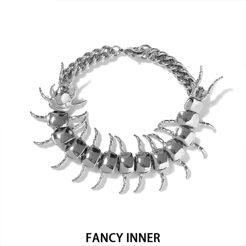 2026 New Punk Bracelet Centipede Chain Metal Geometric Irregular Silver Color Cool Unisex Bracelet for Women Men Jewelry
2026 New Punk Bracelet Centipede Chain Metal Geometric Irregular Silver Color Cool Unisex Bracelet for Women Men Jewelry